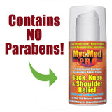 MyoMed P.R.O. Back Knee & Shoulder Relief Formula Contains No Parabens